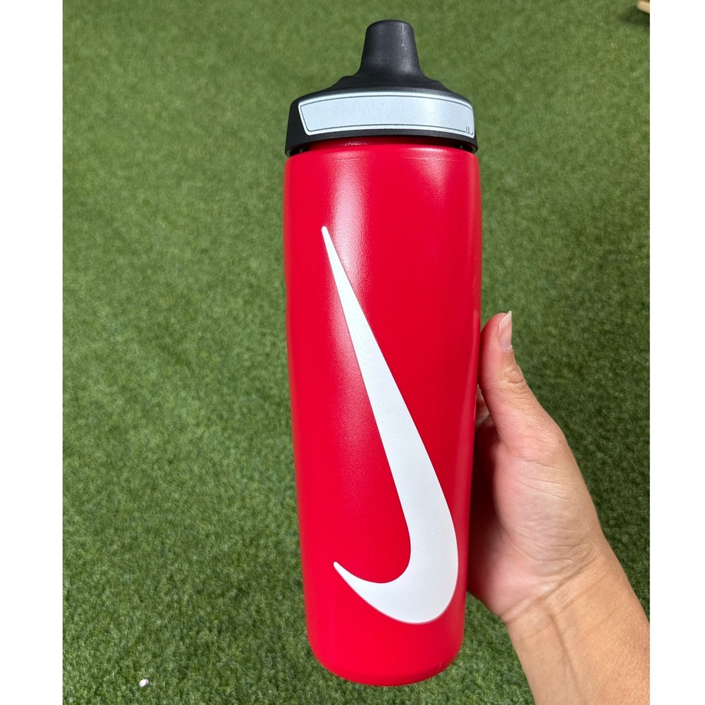Nike Hyperfuel 24oz Water Bottle University Red Black Swoosh Sport Training